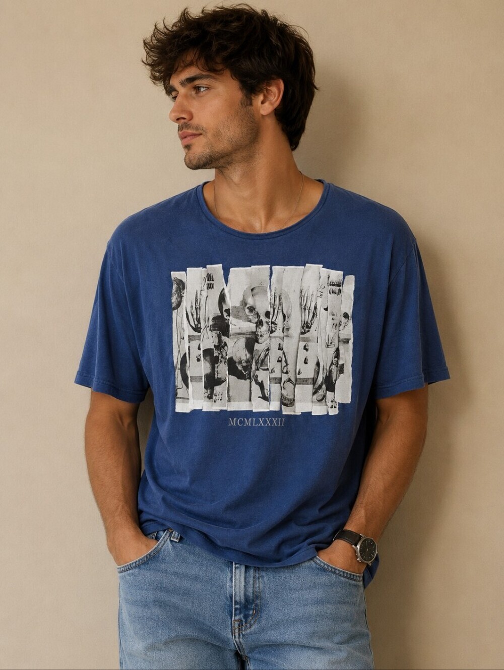 🎉HOST PICK🎉 Kenneth Cole | Blue Crewneck Graphic Short Sleeve Teek, Size XL